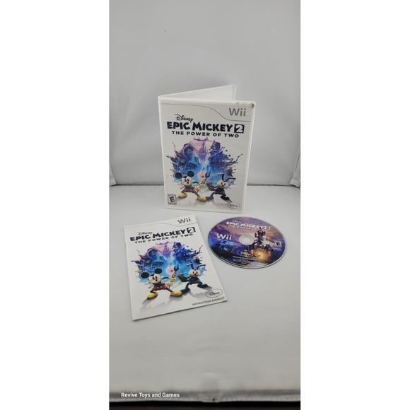 Disney Epic Mickey 2: The Power of Two (Nintendo Wii, 2012) CIB Complete Tested - Picture 1 of 7